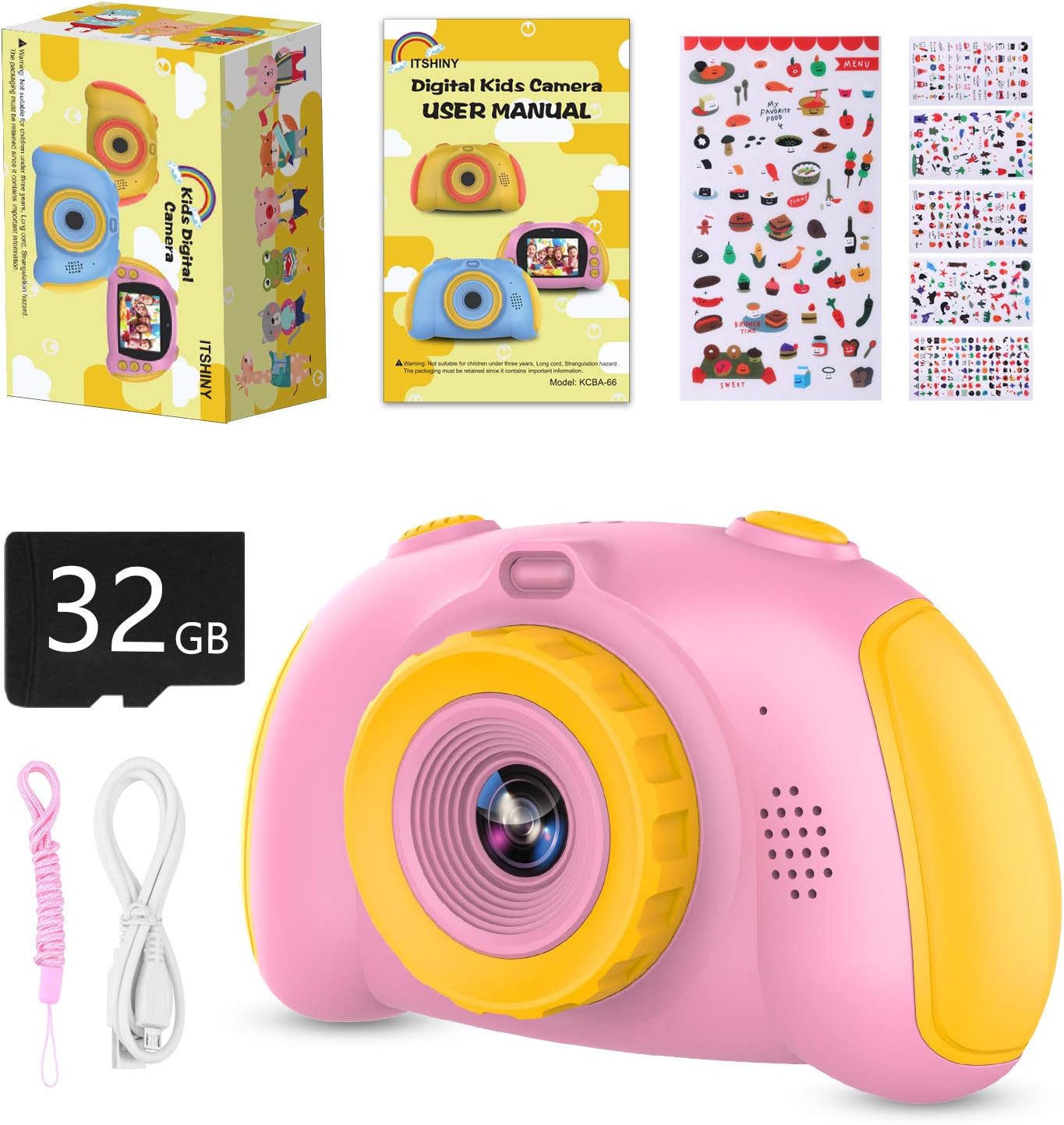 kids camera for boys girls upgrade kids selfie camera birthday gifts for girls age 3 9 hd digital video cameras for toddler portable toy for 3 4