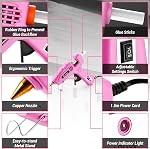 Hot Glue Gun Full Size: DEKOPRO 60/100Watt Dual Temp Hot Glue Gun Kit with 25 Glue Sticks, Organize Storage Case, Heavy Duty Heat Glue Gun Tool Set for Home Repair, Art & Crafts, DIY Pink