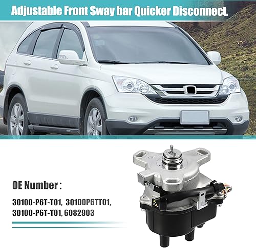 Miniatura 2 de X AUTOHAUX Distribuidor de encendido de repuesto para Honda CR-V 1999 2000 2001 30100-P6T-T01 6082903 TC081 TD-74U TD74U 8 pines