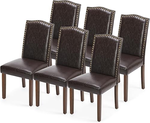 Miniatura 9 de DUMOS Juego de 2 sillas de comedor, sillas modernas para mesa de cocina con patas de madera y asiento acolchado para comedor, cocina, sala de estar,