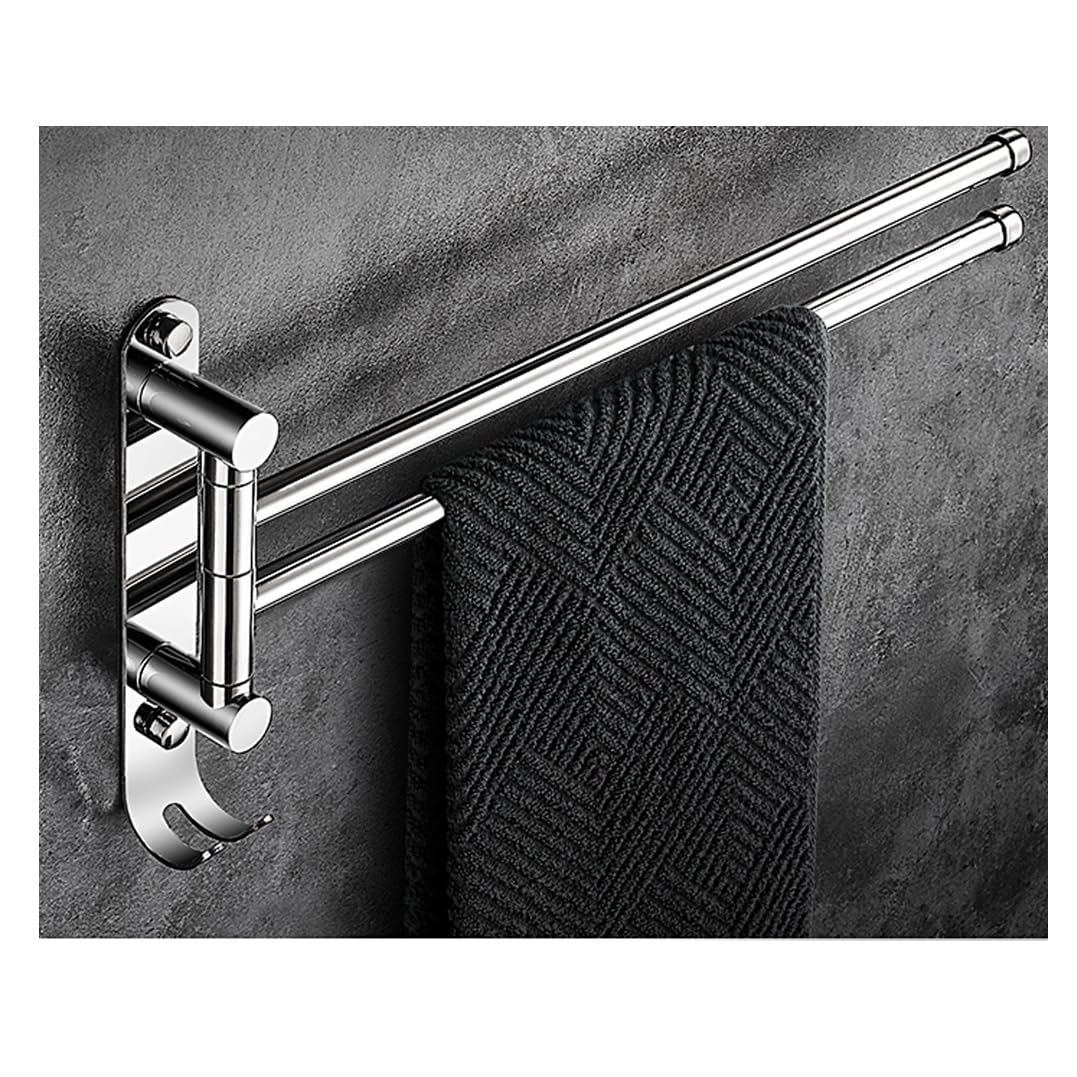LMYSXAOZ Heavy Duty Swivel Towel Rack - SUS 304 Stainless Steel Swing Out Bar Space Saving Swinging for Bathroom Polished Nicke Wall Mounted Holder H