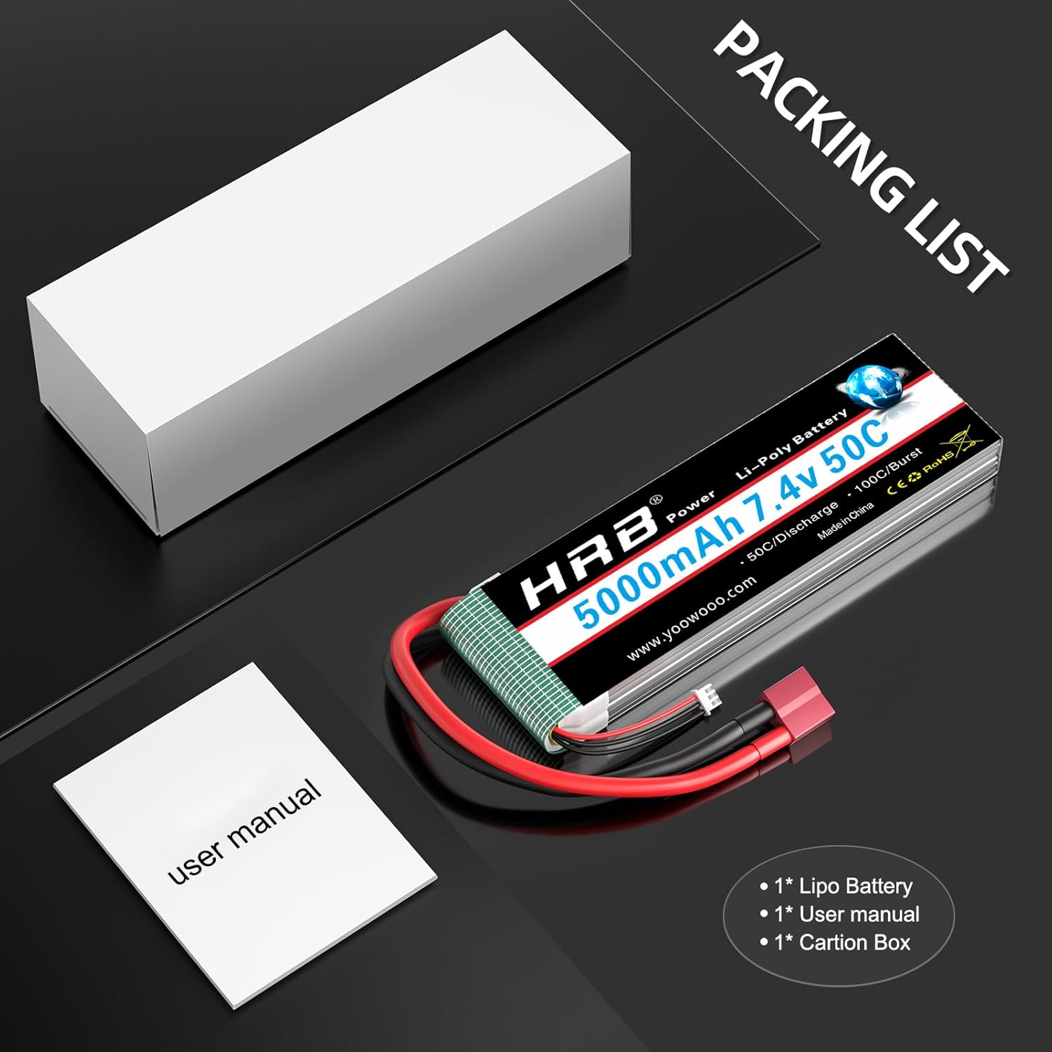 HRB Lipo Battery Packing List