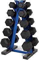 Vista 13 de CAP Barbell Juego de mancuernas hexagonales recubiertas de 150 libras con estante vertical Múltiples opciones