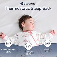 Vista 4 de Baby Sleep Sack with Removable Sleeves, Breathable Wearable Blanket for Newborn & Toddler 6-36 Months, Cute Print