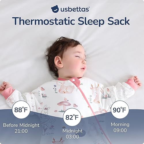 Miniatura 4 de Baby Sleep Sack with Removable Sleeves, Breathable Wearable Blanket for Newborn & Toddler 6-36 Months, Cute Print