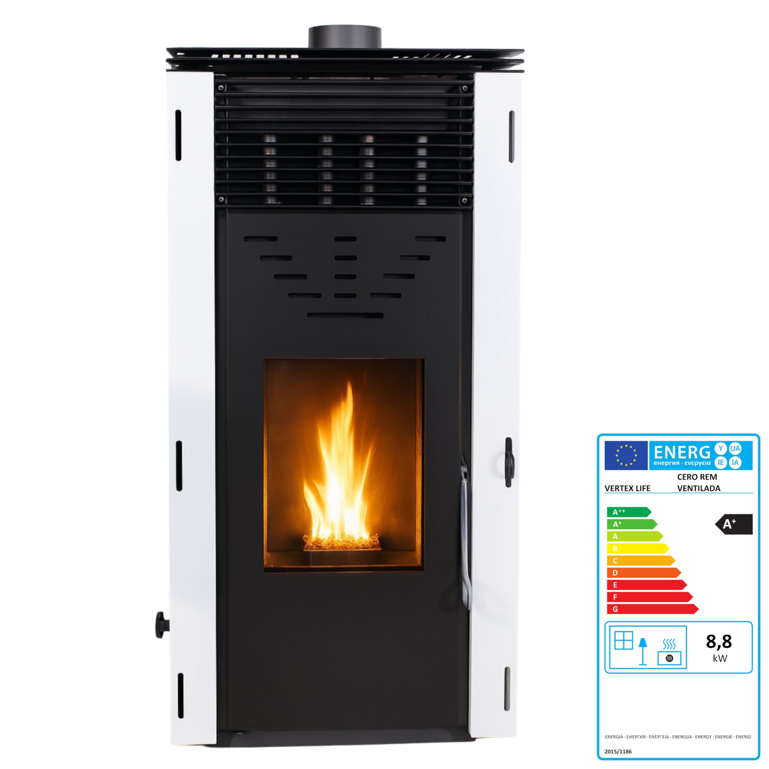 EIDER BIOMASA Pelletofen Cero REM - 10kW Ohne Stromanschluss