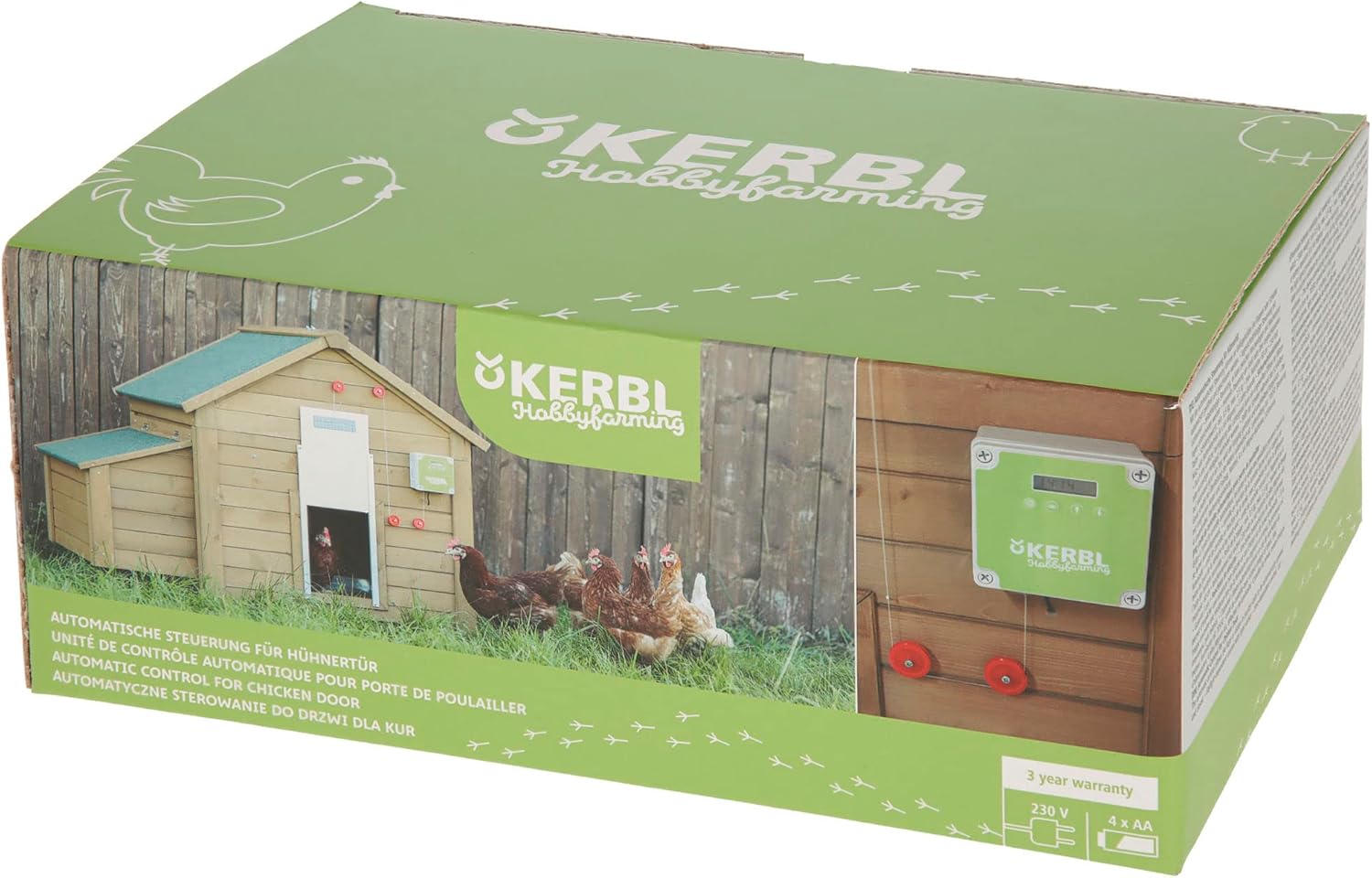 Kerbl Automatic Chicken Door Control Unit Packaging