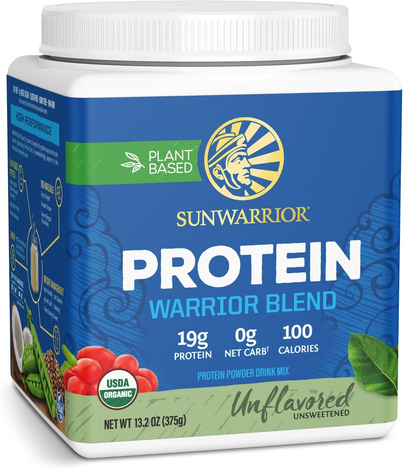 Sunwarrior Warrior Blend Organic Vegan Plant Protein Powder (32 Servings, Vanilla) — Amazon image 13