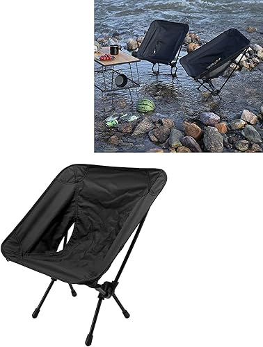 Miniatura 3 de Silla plegable Moon ergonómica y estable para uso en interiores negro