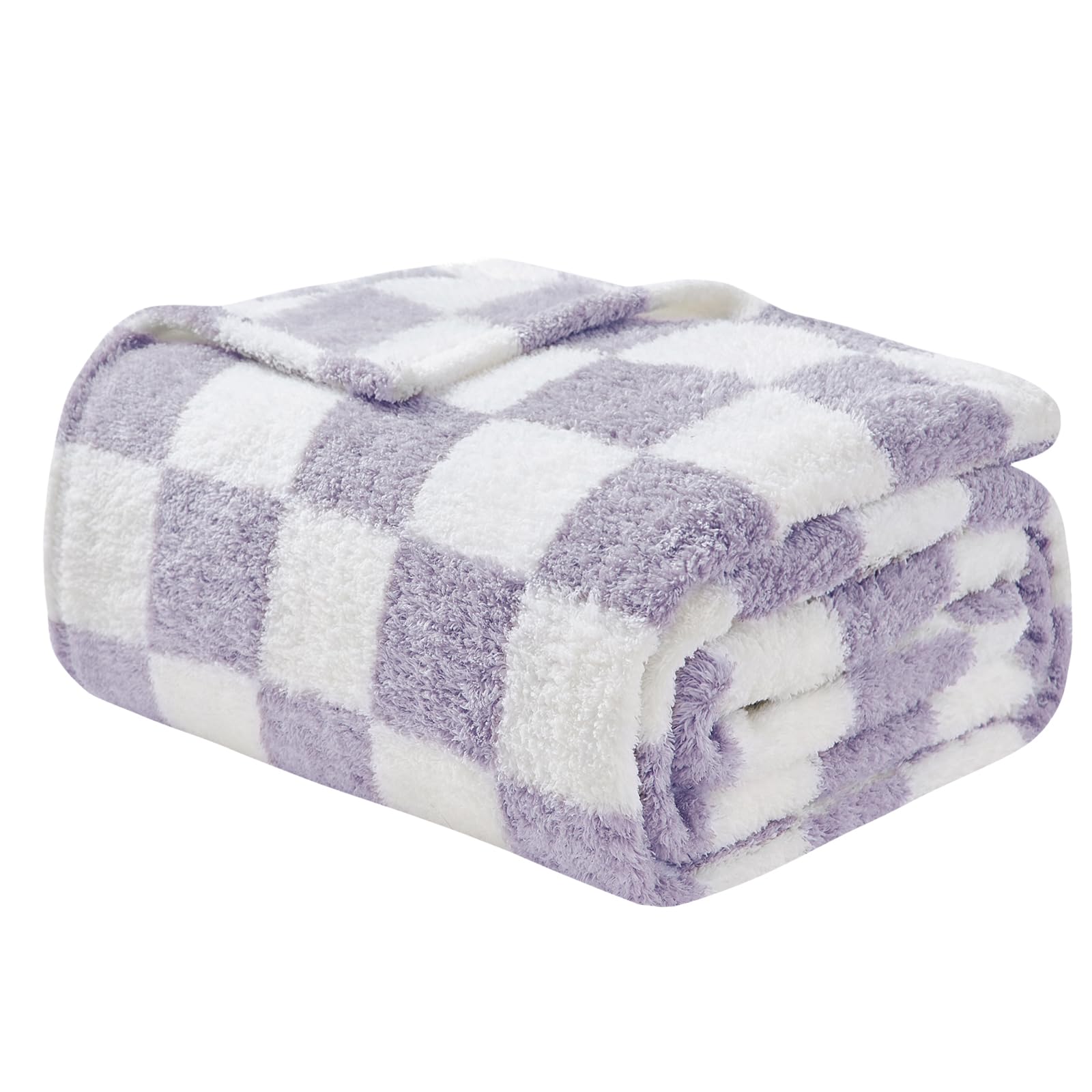 EMME Fleece Blanket Throw Blanket, Sherpa Fluffy Flannel Blanket, 150 x 200cm, Checkered Blankets - Image 2