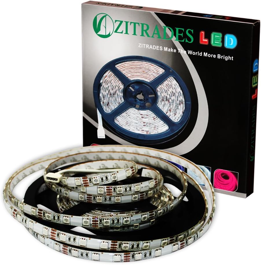 ZITRADES SMD 5050 Waterproof RGB 300 LED 5m Tape LED Flexible Strip 12 VDC with RGB plug connector by Zitrades