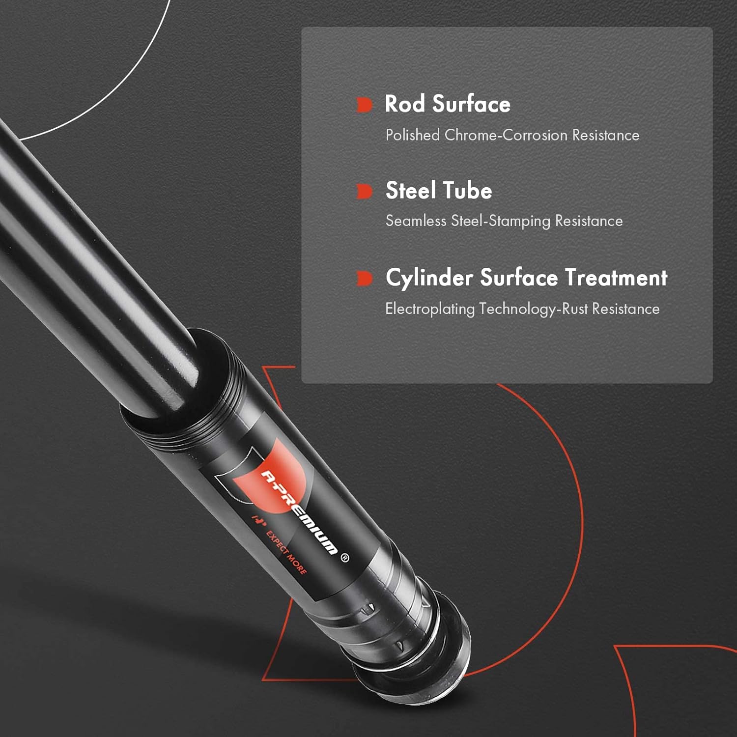 A-Premium Front Pair (2) Shock Struts Absorbers Compatible with Mercedes-Benz W202 Series C220 1994-1996, C230 1997-2000, C280 1994-2000, Driver and Passenger Side