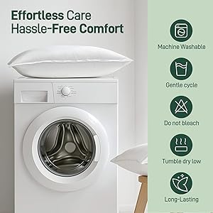 Caelorin Hypoallergenic Bamboo Viscose Breathable Pillows with Down Alternative Filling, King Size Set of 2, Fluffy Luxury Hotel Quality, Machine Washable, Oeko-Tex Certified