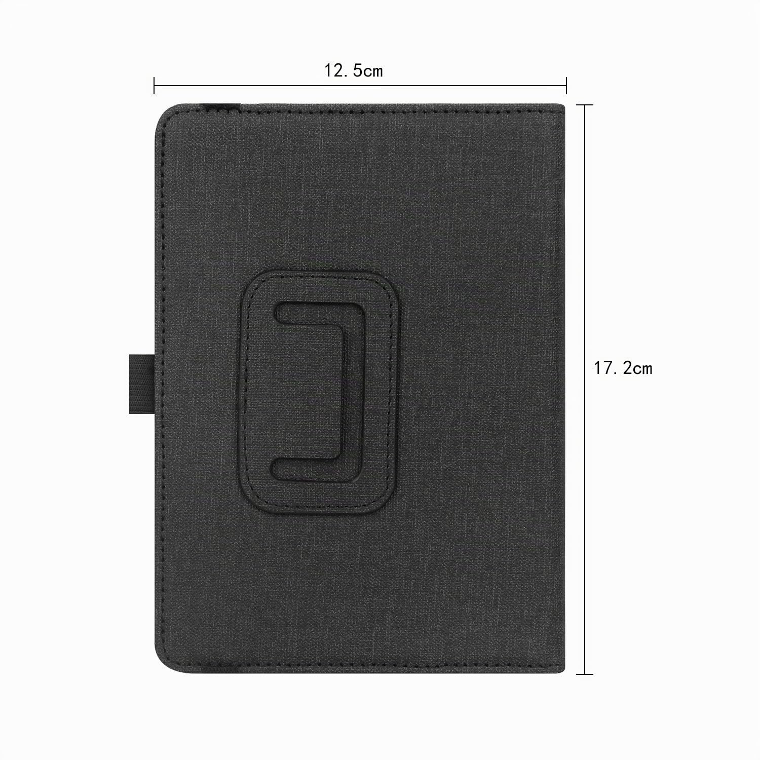 VOVIPO Custodia Folio universale per e-Reader 6 pollici Kindle Paperwhite Kobo Tolino Pocketbook Sony Nero
