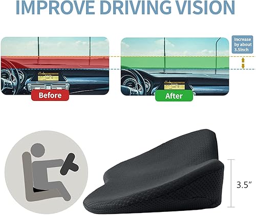 Miniatura 5 de Cojín de asiento de automóvil, almohadilla de asiento de espuma viscoelástica para ciática y alivio del dolor de espalda baja, cojín de asiento para