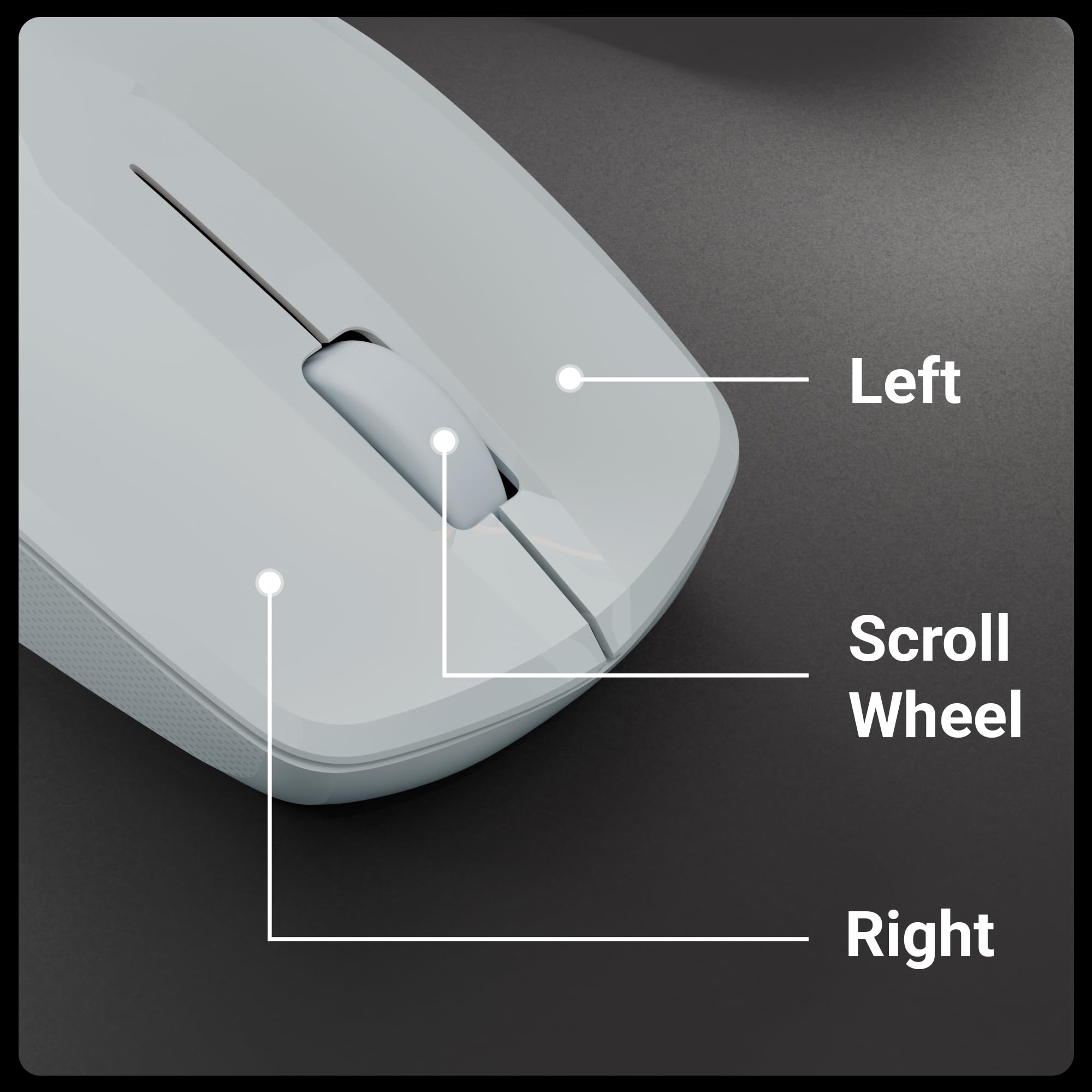 Zebronics FreeGo Wireless Mouse - Grey -4