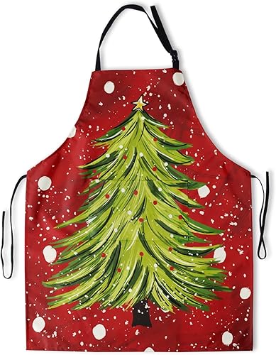 Miniatura 8 de aportt Delantales de cocina para mujer, delantales de poliéster con 2 bolsillos, Pinafore de 28 x 33 pulgadas