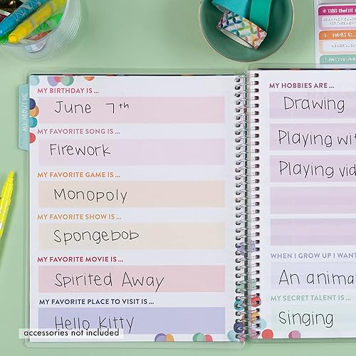 Miniatura 3 de Erin Condren - Planificador y libro de actividades para niños de 17,78 cm x 22,86 cm, 2 edición - Soñar no tiene límites. Planificador de 12 meses