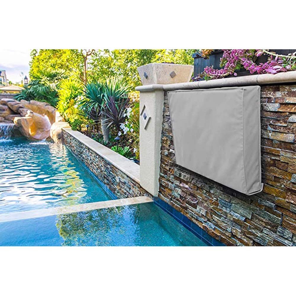 Copertura per TV Resistente agli Agenti atmosferici Antipolvere Esterna Copertura TV Beige 40" Giardino Patio Copertura 32" 36" 46" 50" 55" 60" 65" TV a Schermo Protect Scoperto TV