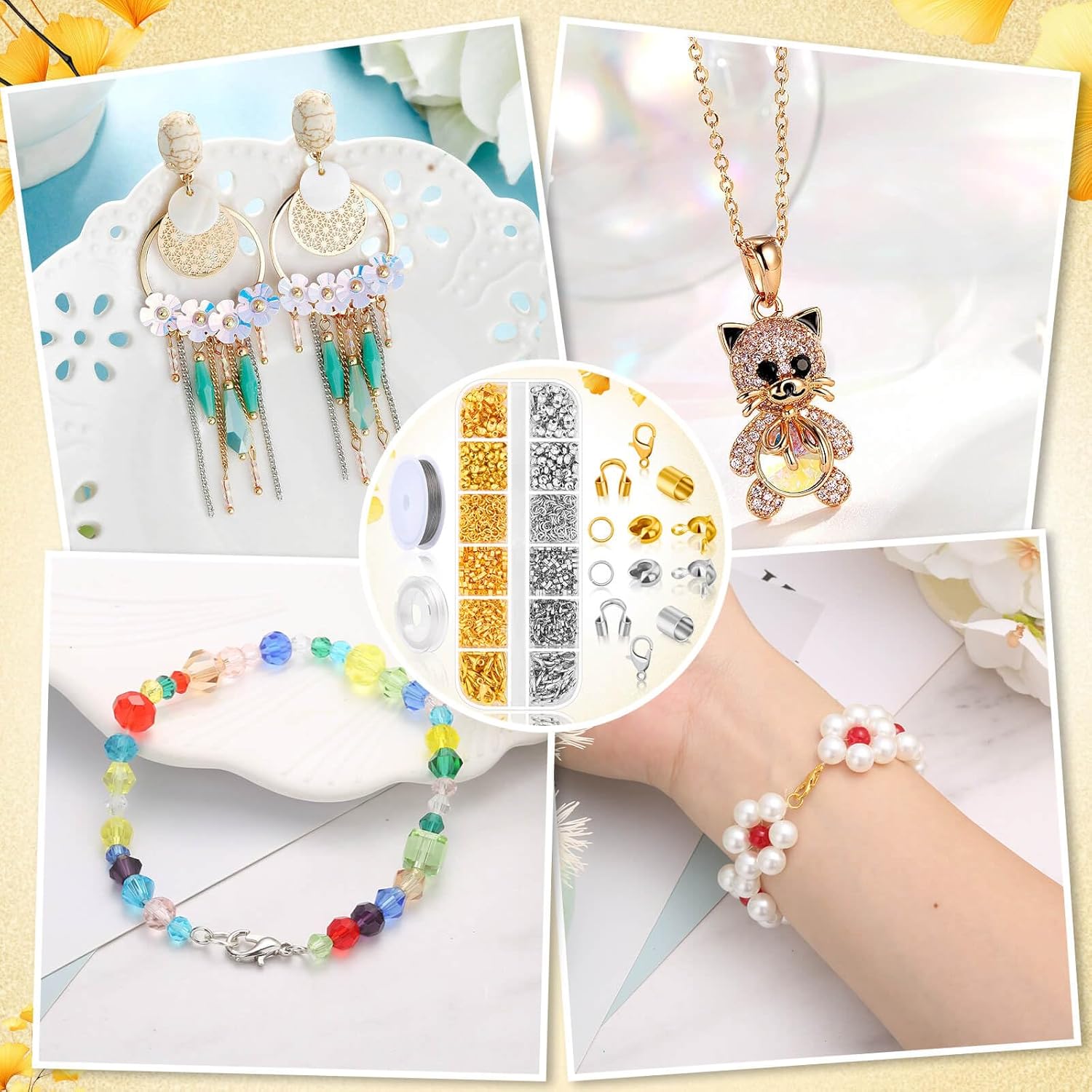 Crimp Beads Supplies for Jewelry Making, Including Crimp covers, Crimp