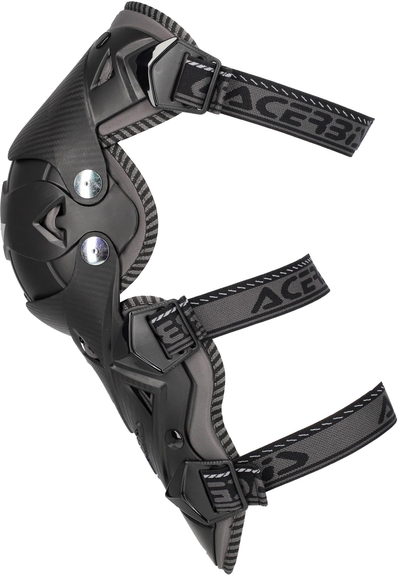 ACERBIS IMPACT EVO 3.0 Protezione Ginocchio, Parastinchi per Moto, Nero/Rosso, Polipropilene/EVA/Nylon, Sistema a Doppio Perno, Cinghie Elastiche Regolabili