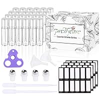 Vista 11 de PrettyCare Paquete de 60 botellas de rodillo de aceite esencial de 0.3 fl oz con bola de rodillo de acero inoxidable – a granel recargable a prueba