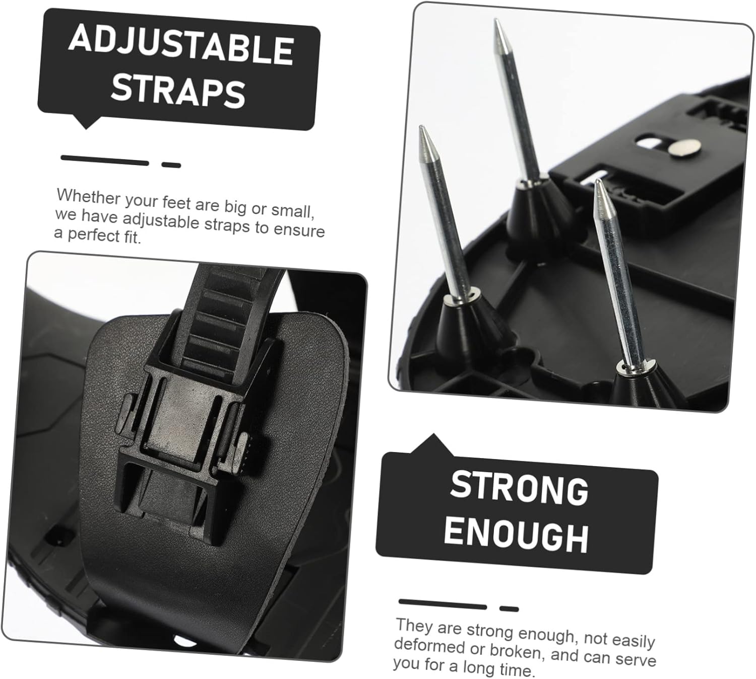 MERRYHAPY 1 Pair of Garden Aerator Shoes Grass Aerator Shoes for Lawn Care Adjustable Winding Belt Black