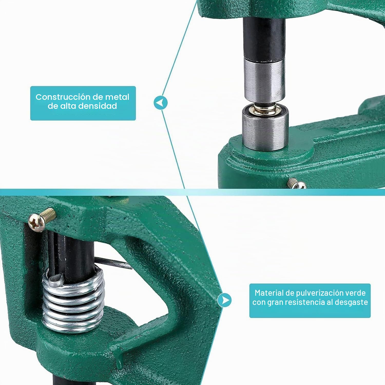 Máquina de ojal de prensa manual, resistente con 3 troqueles (6 mm/10 mm/12 mm) con ojales de mano y herramienta de punzonado