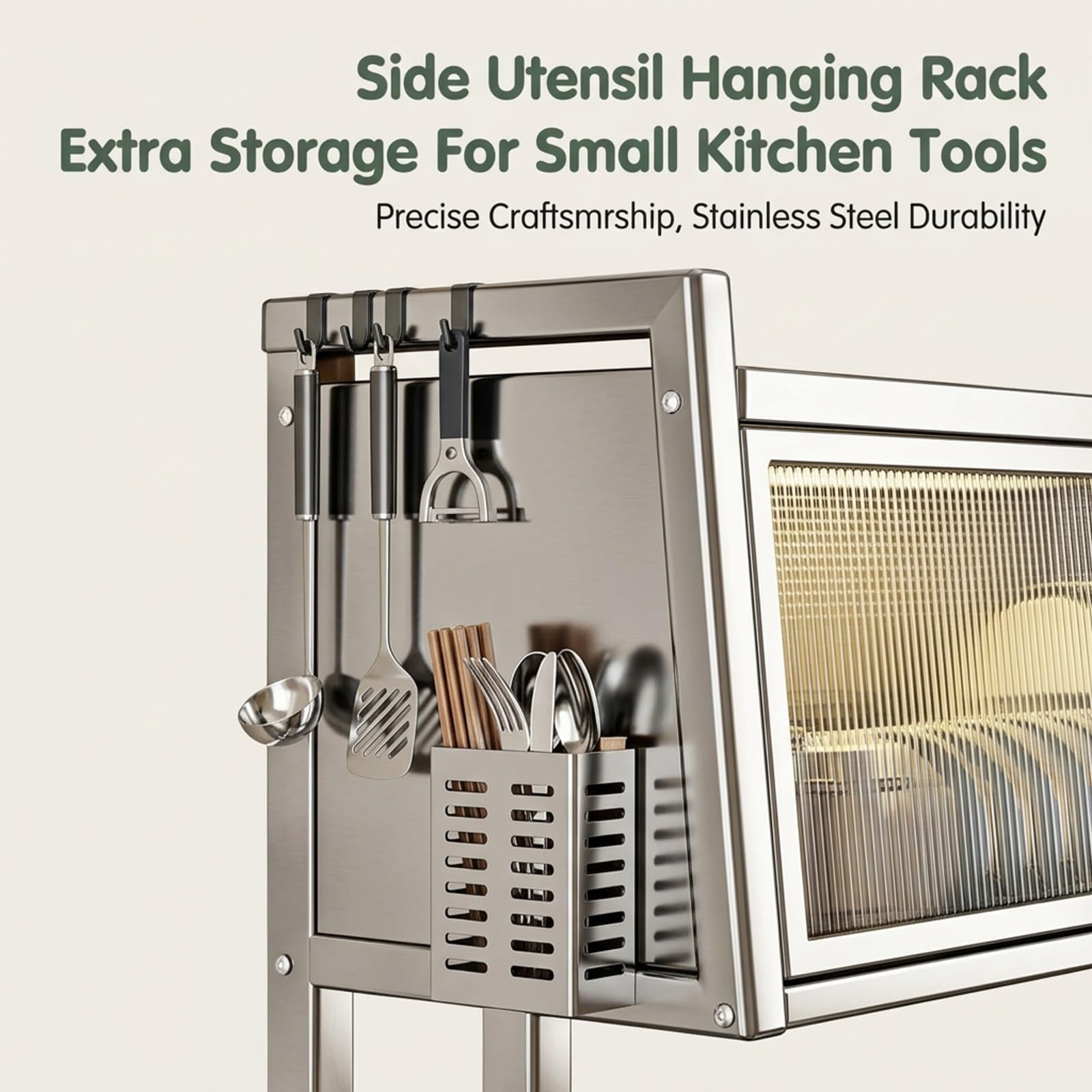 Estante Superior para Fregadero con Puerta Antipolvo Protectora