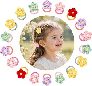 20個 ベビーガールヘアタイ 花付き 幼児 伸縮ヘアバンド