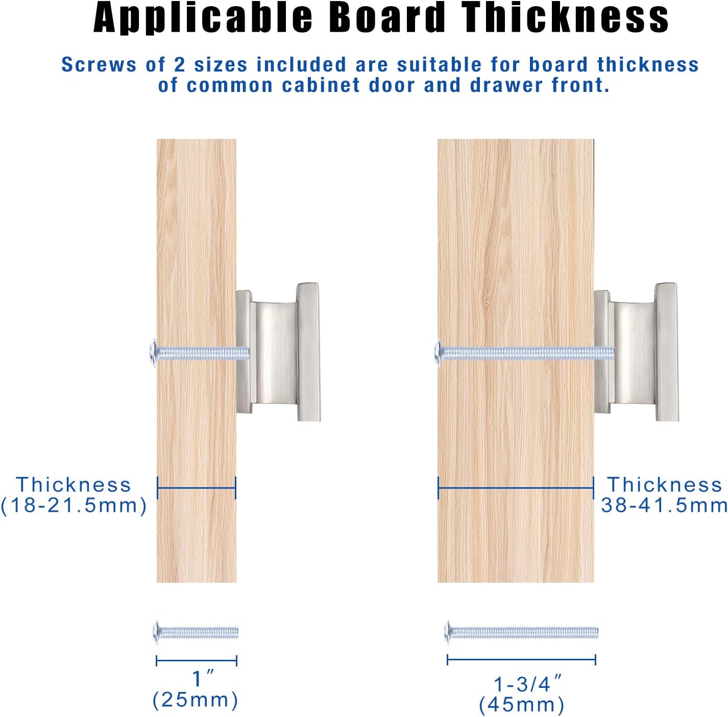 KNOBWELL 6 Pack Brushed Satin Nickel Kitchen Knobs for Cabinets and Drawers, Vintage Cabinet Knobs Dresser Knobs, Single Hole 1.4" Cabinet Handles