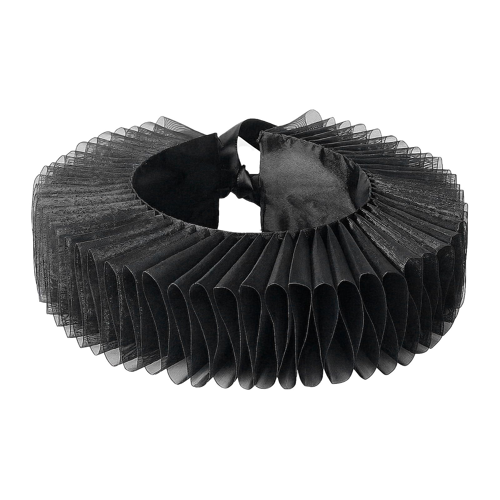 Faxianther Renaissance Elizabethan Ruffle Collar Men Women Vintage Medieval Victorian Edwardian Detachable Neck Ruff Adjustable Halloween Cosplay Roleplay Stage Clown Neck Collar Costume Accessory