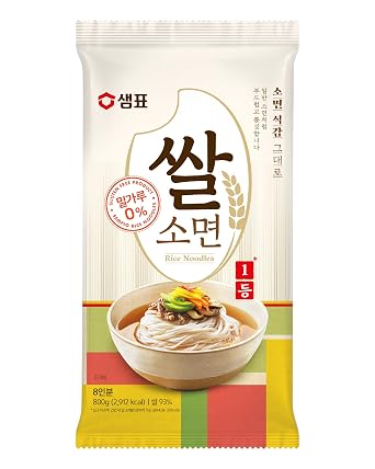 Sempio Rice Noodles, Korean Somen, Gluten-Free, 28.2 oz / 800 g | 93% Rice-Based Thin & Soft Pasta Alternative Allergen-Friendly, Perfect for Healthy Ramen, Guksu, Udon