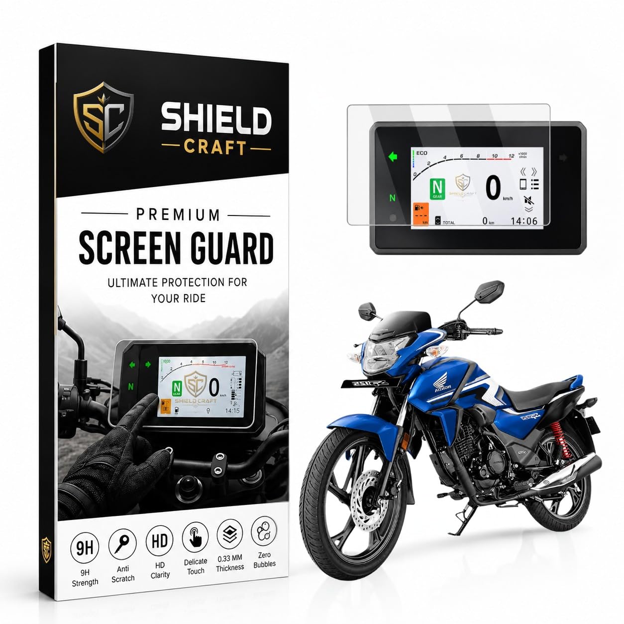 Digital Meter Screen Guard for New Honda SP 125 2025-2026 | HD Clear Instrument Cluster Screen Protector | Scratch Resistant 9H Coated Display Protection Film | Bubble Free | Speedometer TFT Console Guard-image-18