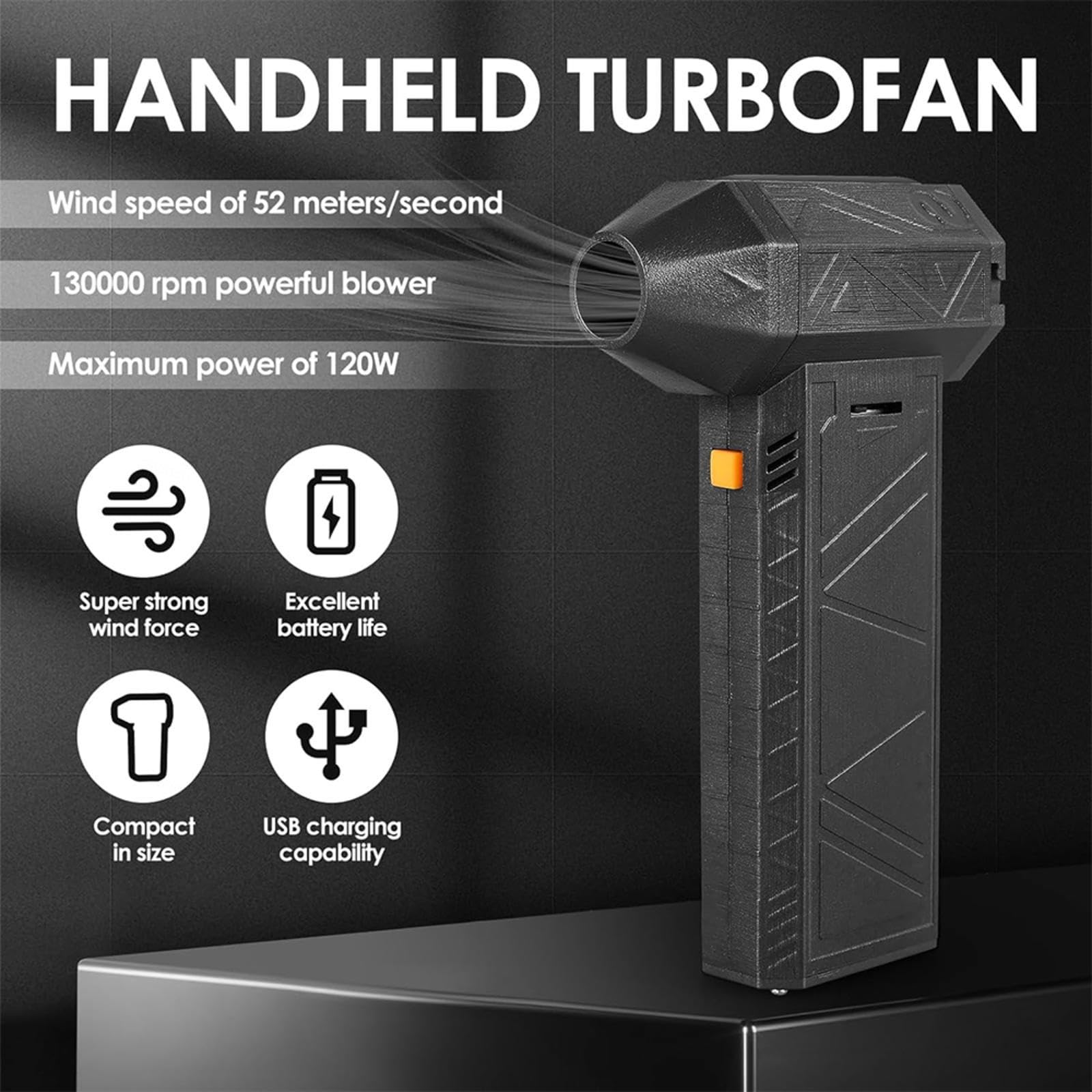 Amazon.co.jp: ポータブルターボファン 130000rpm圧縮空気集塵機