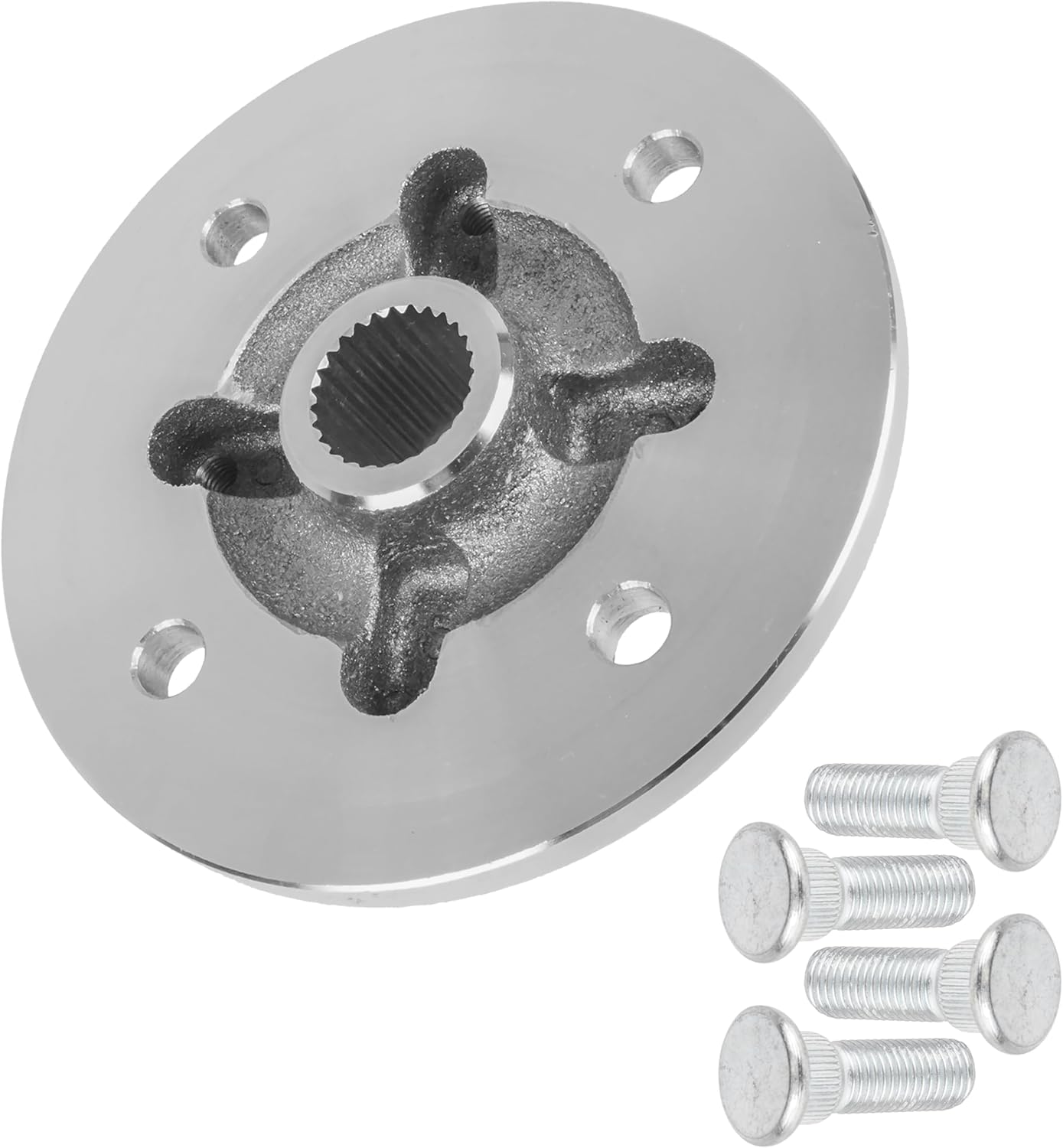 Caltric Front Wheel Hub with Stud Bolt Compatible with Yamaha Rhino 700 YXR700F 4x4 2008 2009 2010 2011 2012 2013