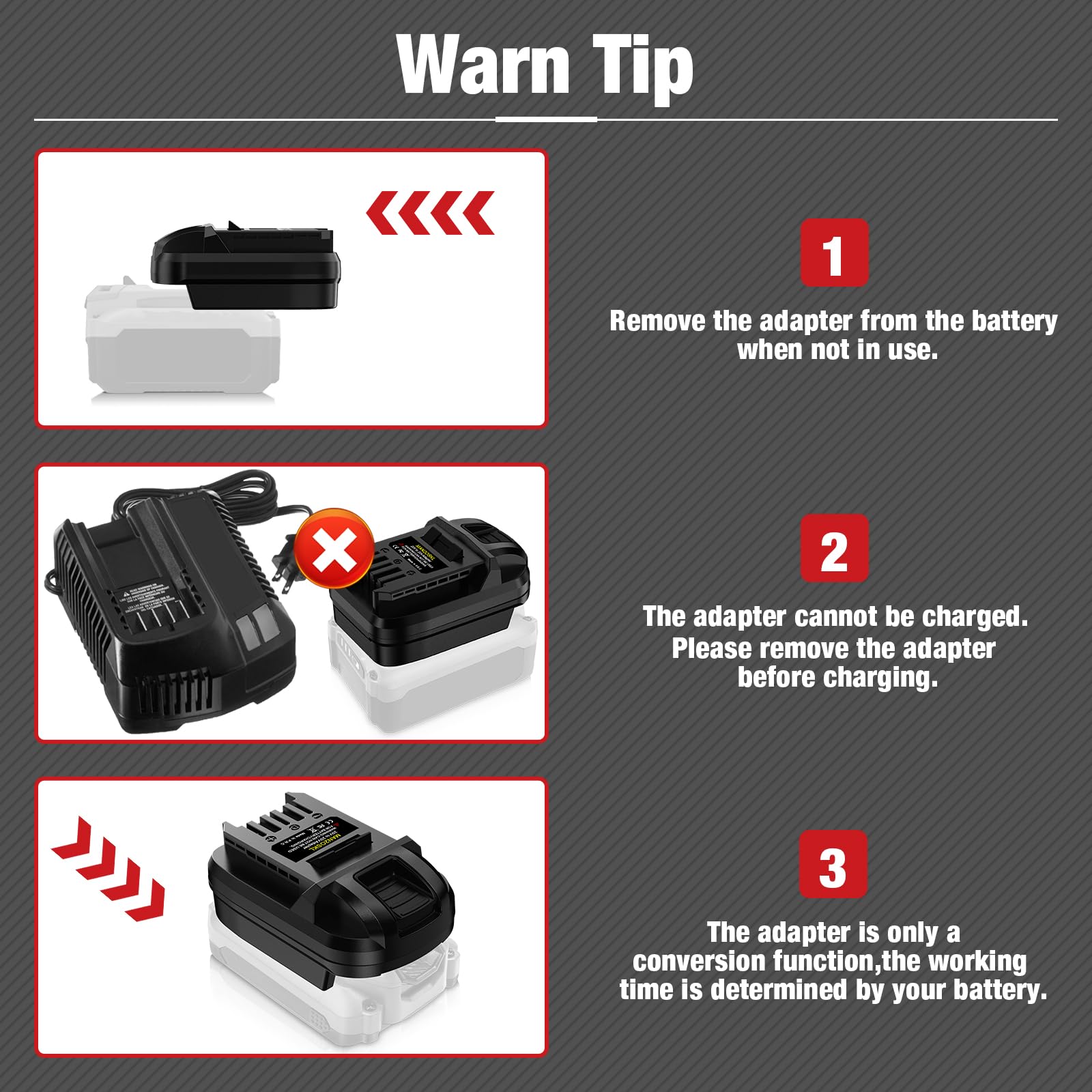 Adaptador de batería SKIL PWR CORE 20 de 20 V, adaptador para convertidor de batería Craftsman de 20 V a para SKIL PWR CORE 20 20 V batería de iones de litio, para herramientas eléctricas