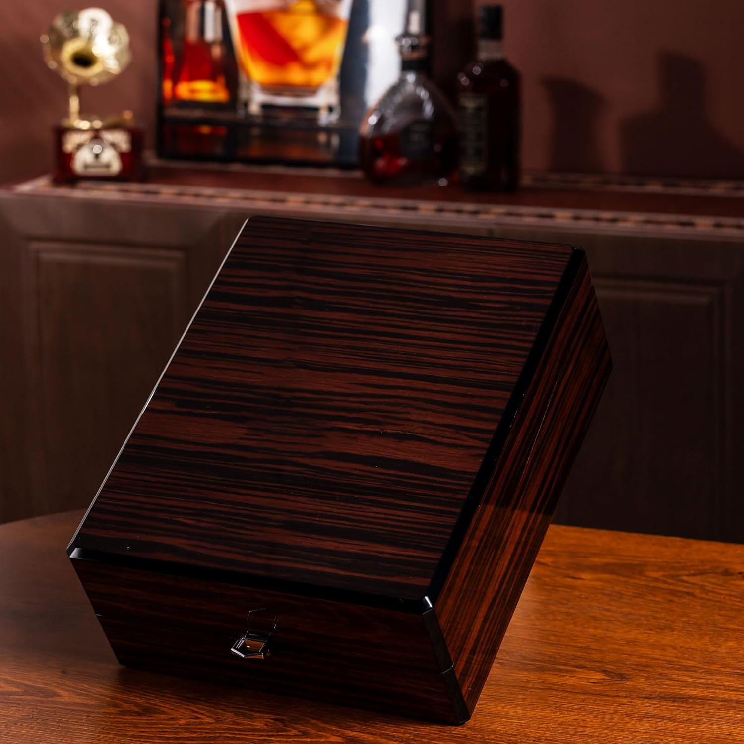 Liquor Decanter Set with Premium Wood Gift Box: 2 Rock Glasses, Crystal Glass Decanter, Bourbon, Whiskey, Gifts for Men, Dad, Father’s Day, Birthday, Weddings, Groomsman, Gift Ideas - Image 5