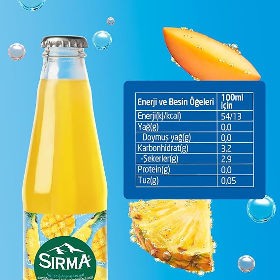 Sırma Vitamin C Mango & Pineapple Flavored Natural Mineral Water (24x200 ml)