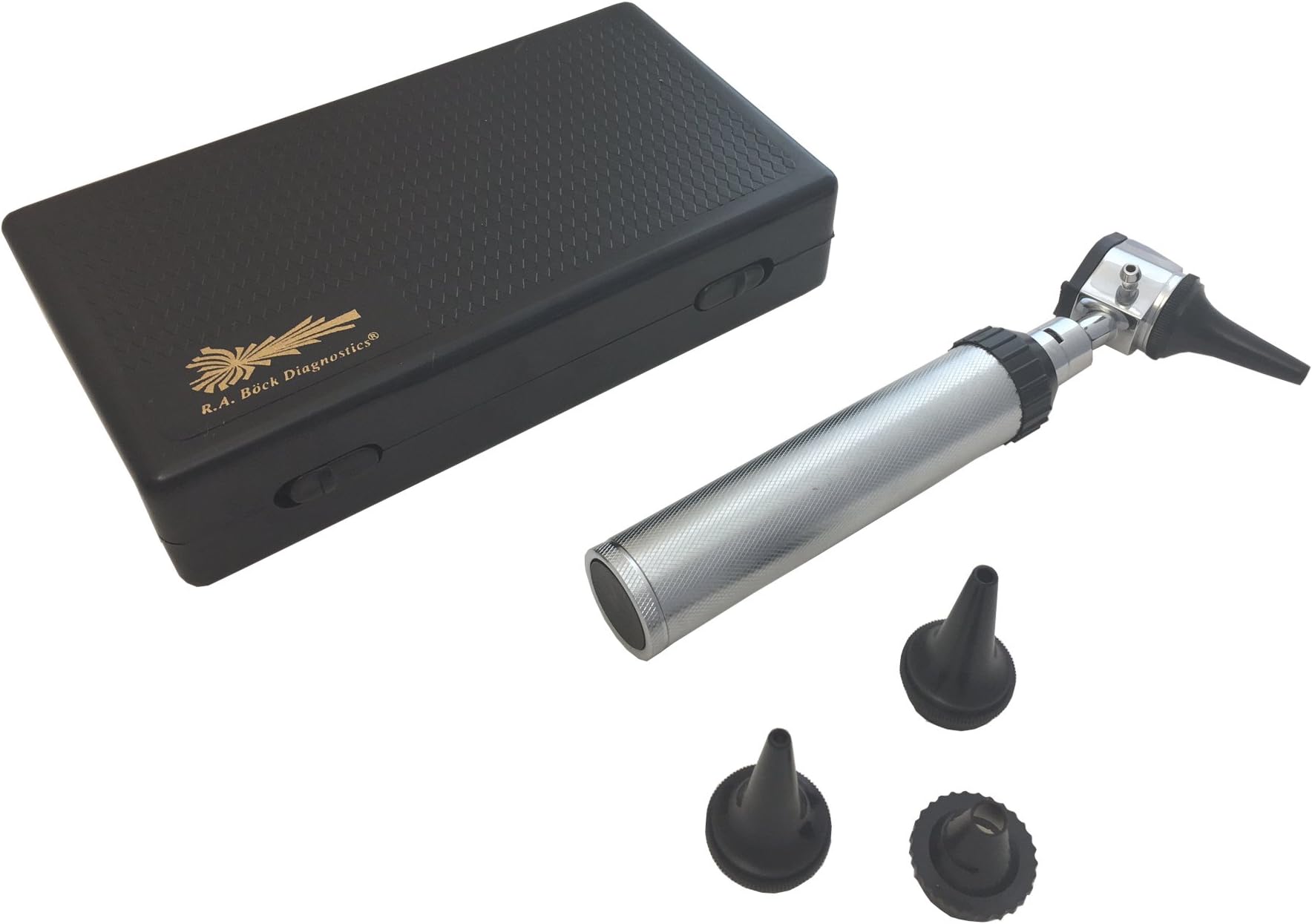 BOCK Medical Edition : RA Bock Diagnostics 3.2V LED Otoscope Kit in Protective Hard Case - Includes Universal Specula Adaptor!