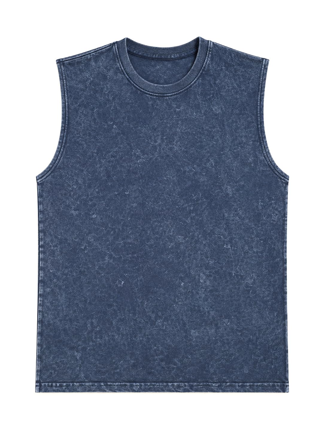 | Oversized Tank Tops for Men, Oversized Sleeveless T-Shirt, Acid Wash, French Terry Cotton | Tank Tops Round Neck-image-20