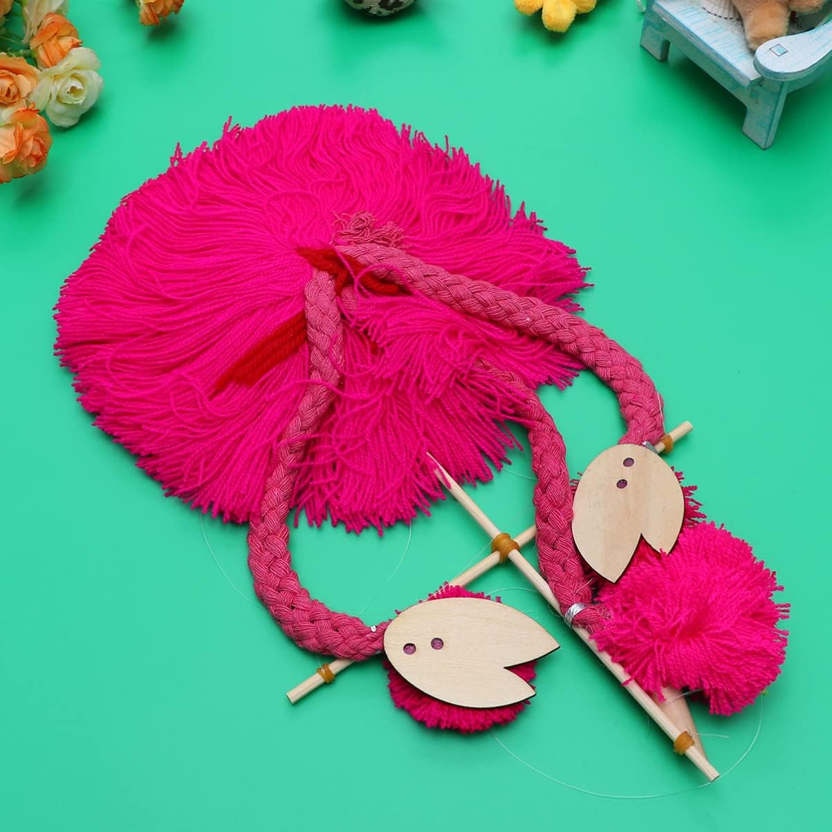 KOMBIUDA 5Pcs Pull String Puppet Funny Plush Ostrich Marionette for Easy for Interactive and Games