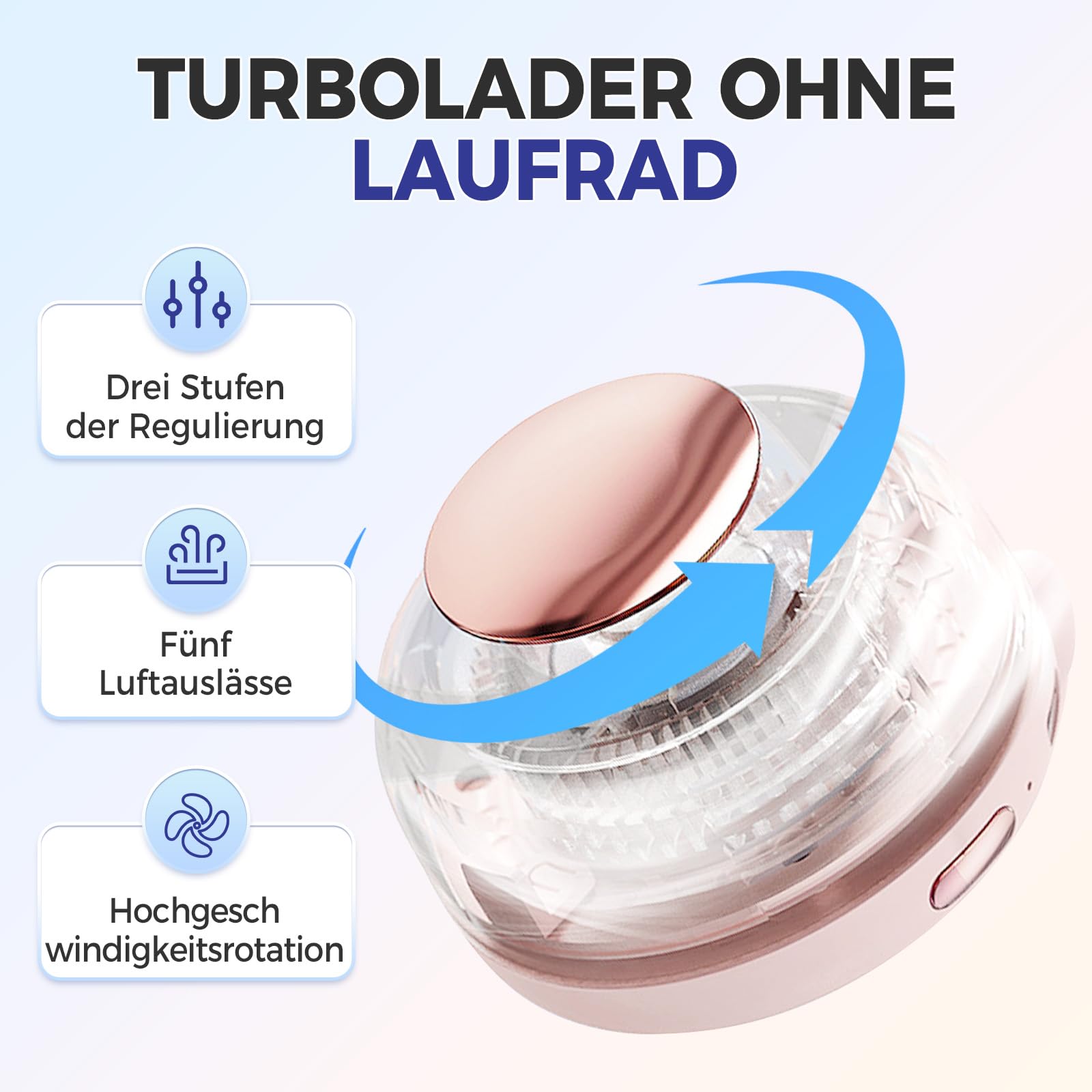 Toerjii Mini-Ventilator mit Clip, Tragbarer Hüftventilator Akku Aufladbar 3 Einstellbare Windgeschwindigkeiten für Camping und Arbeit im Sommer (Grün)