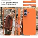 YATWIN Silicone Case for iPhone 17, Soft-Touch, Shockproof, DustProof, Antiskid Phone Cover for Apple iPhone 17 - Orange gallery image