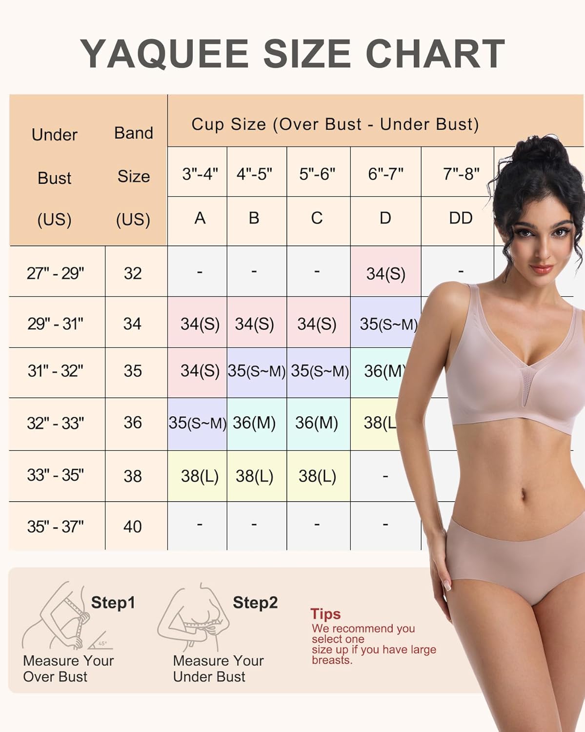 Comfy Wireless Push Up Bra No Underwire Bras for Women, No Wire Everyday Bras Seamless Supportive Bra Women's Bras - Image 3