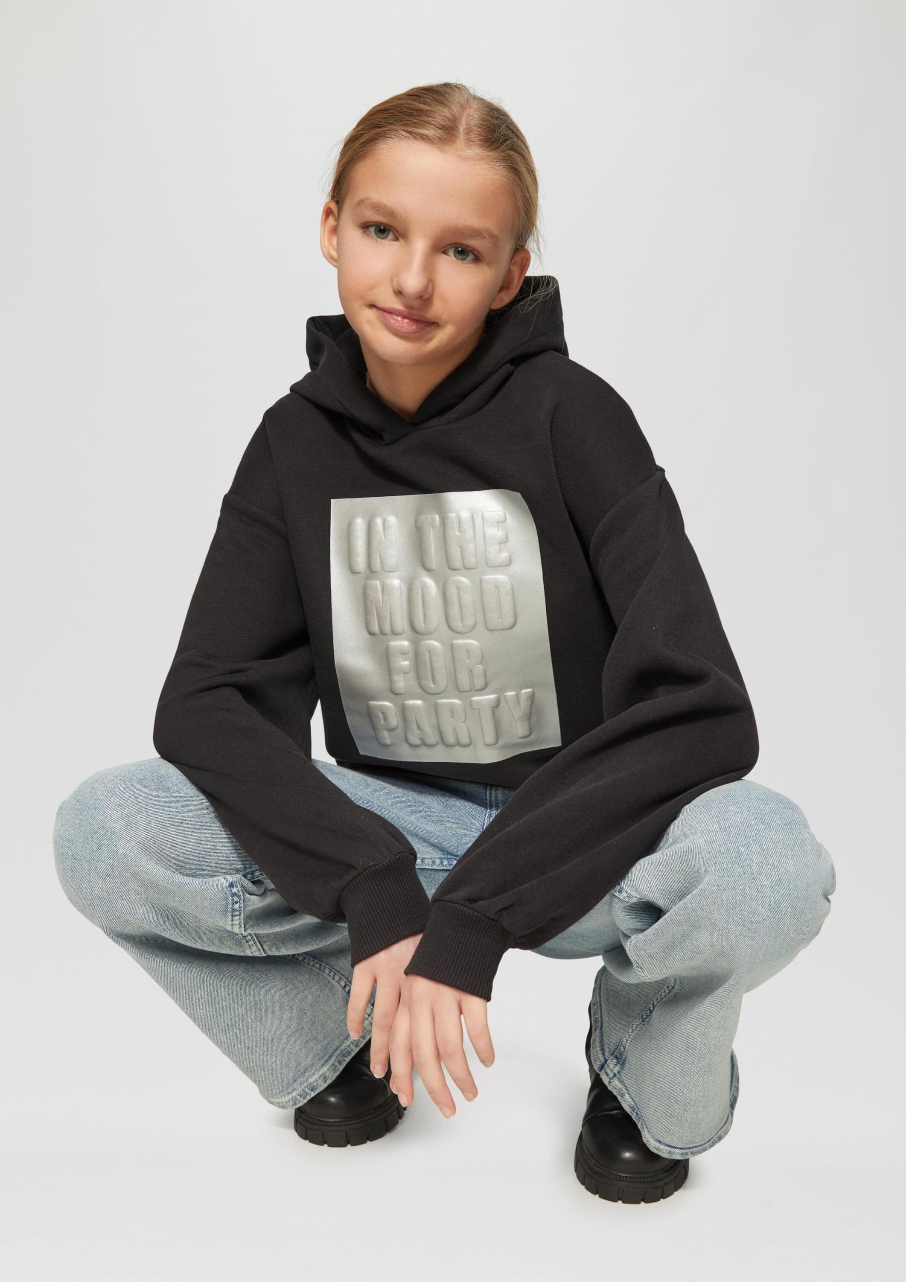 s.Oliver Mädchen Wärmender Hoodie mit Metallic-Print Hoodie mit Metallic Print (1er Pack)