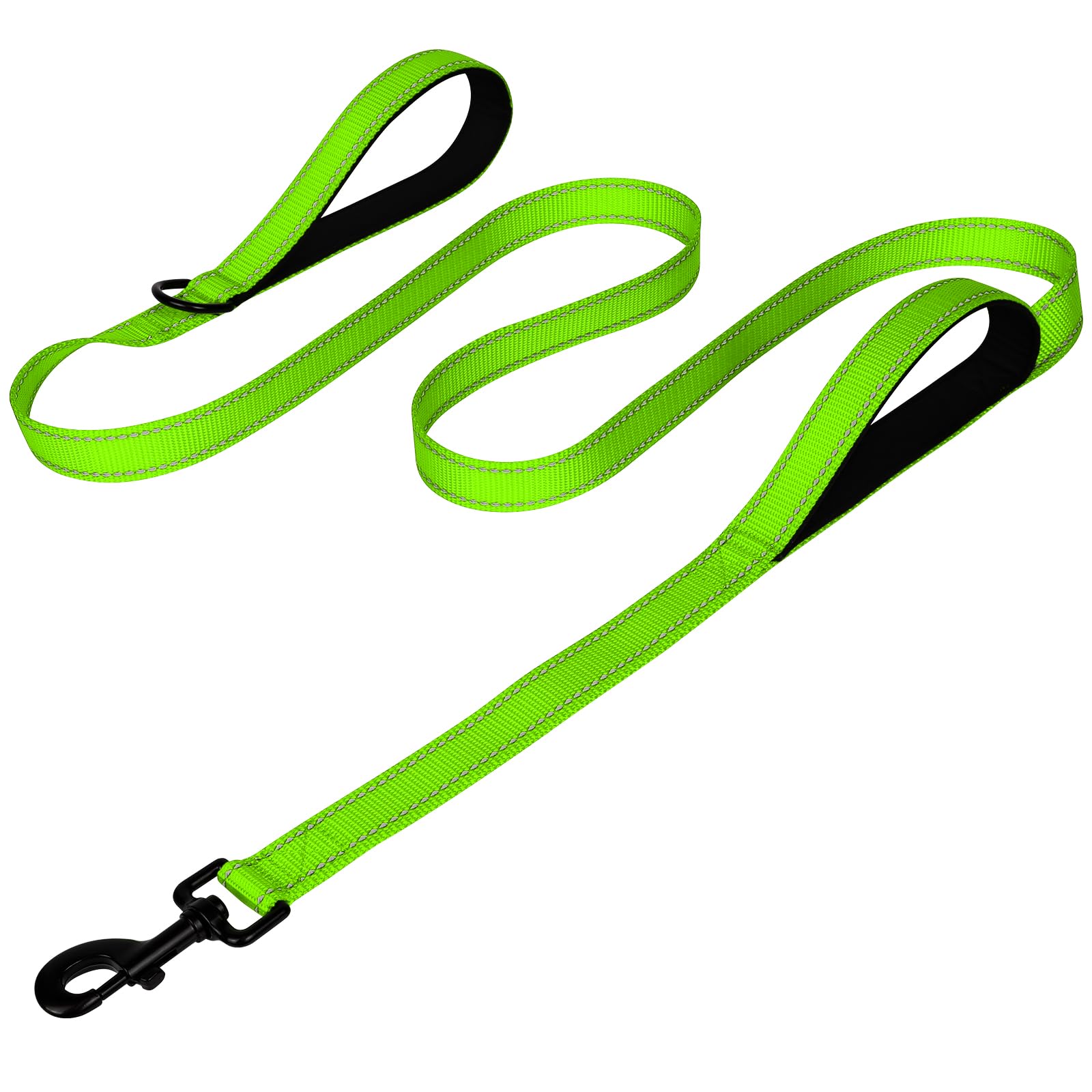 Joytale Dog Leash Heavy Duty for Large Dogs that Pull, Double Handle for Traffic Control, Double-Sided Reflective Leashes for Large Medium Dogs Night