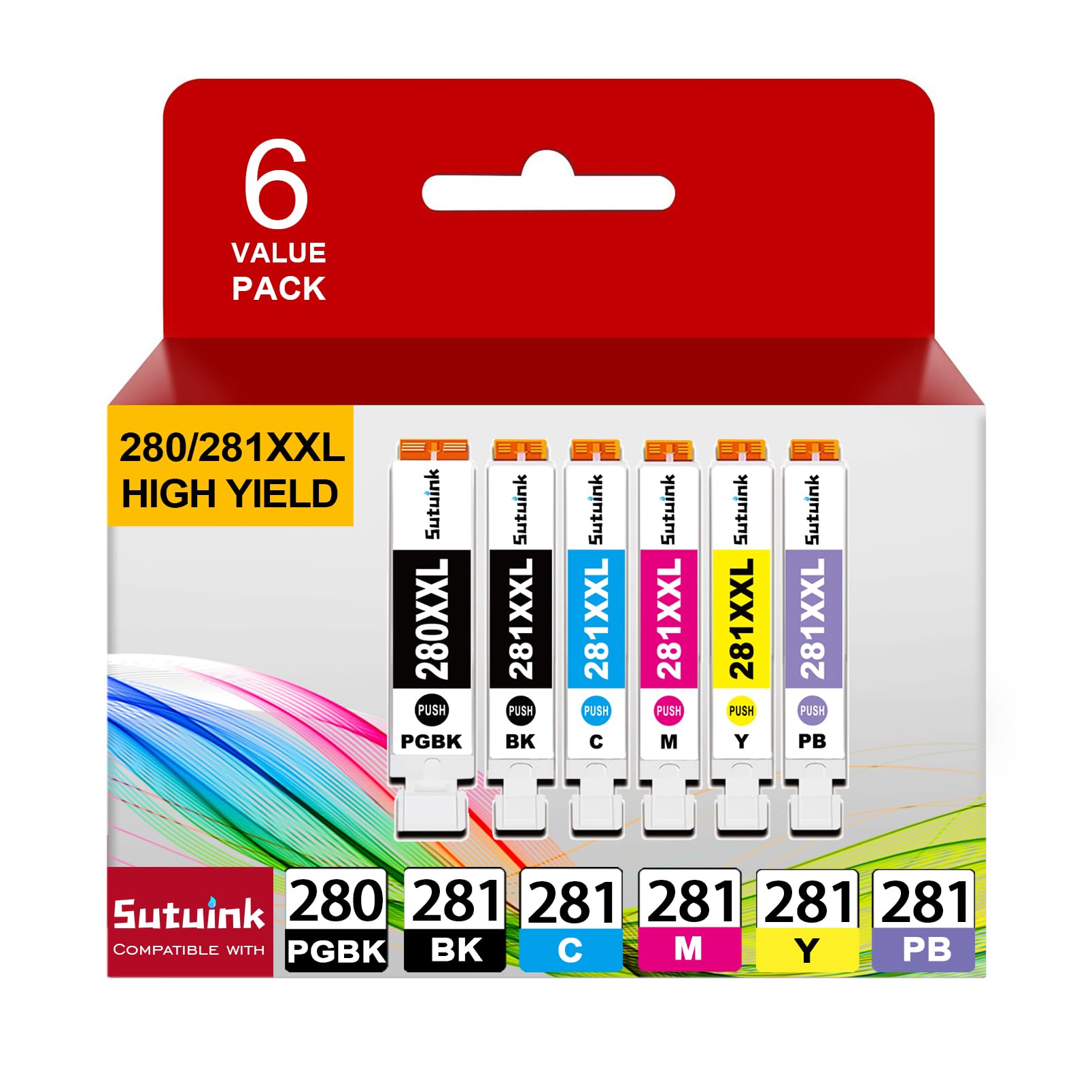 Amazon.com: Sutuink 280 281 PGI-280XXL CLI-281XXL Ink Cartridges