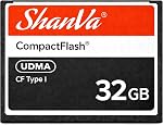 ShanVa 32GB CompactFlash Card – UDMA CF Memory Card for Older DSLR Cameras, Professional Cameras, HD Camcorders, Industrial Equipment & Music Samplers
