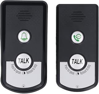 Two-Way Wireless Intercom Doorbell Indoor Outdoor Security System for Home Hospital Office WALFRONT